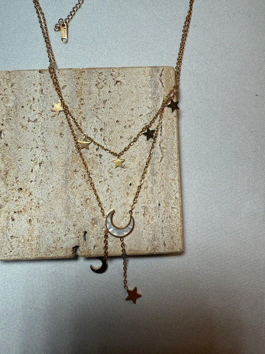 Eclipse layered necklace